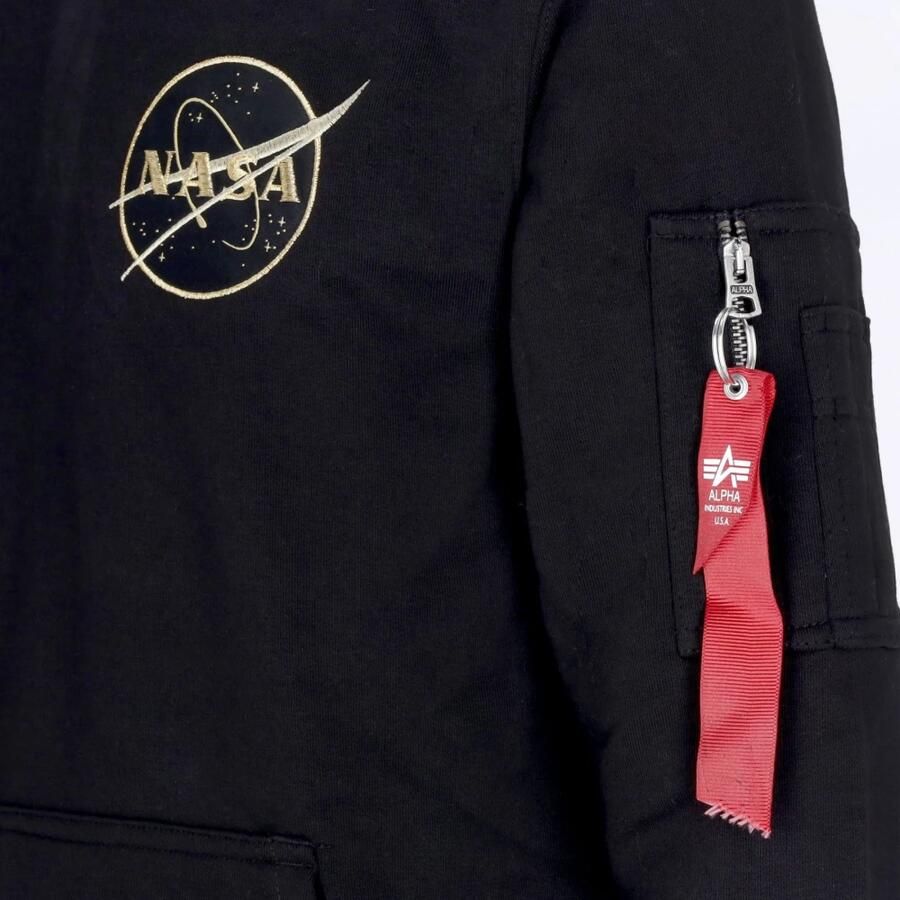 Alpha industries Nasa Voyager Zwarte Hoodie Black Heren