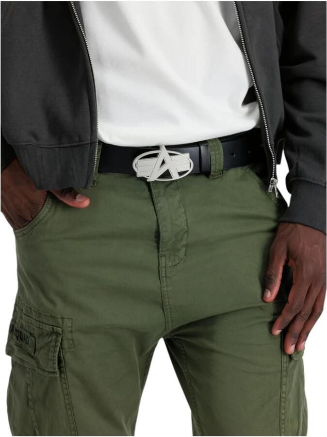 Alpha industries Nylon riem met metalen gesp Black Heren