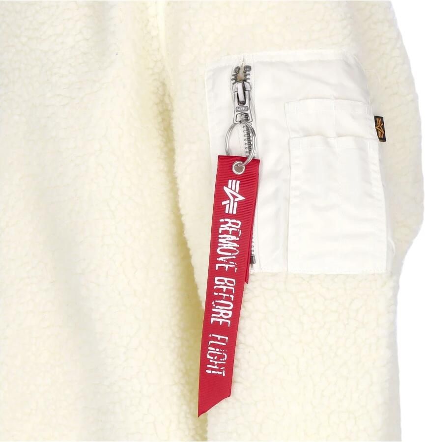 Alpha industries Off White Sherpa Crewneck Sweatshirt Beige Heren