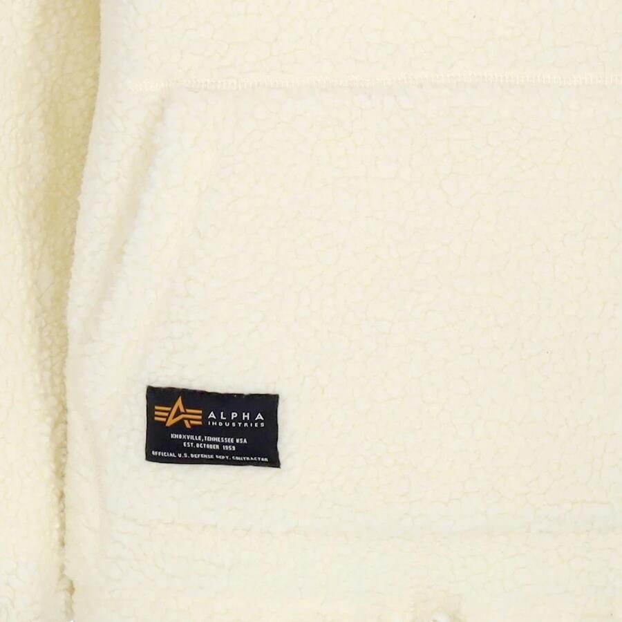 Alpha industries Off White Sherpa Hoodie met zakken Beige Dames