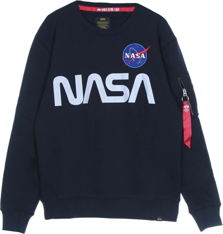 Alpha industries Reflecterende Nasa Crewneck Sweatshirt Blauw Blue Heren - Foto 4