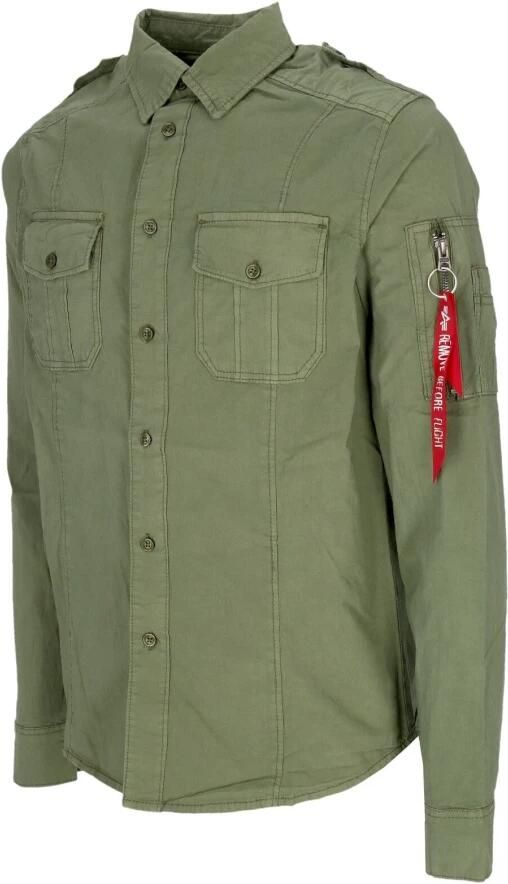 Alpha industries Sage Green Lange Mouwen Shirt Green Heren - Foto 2