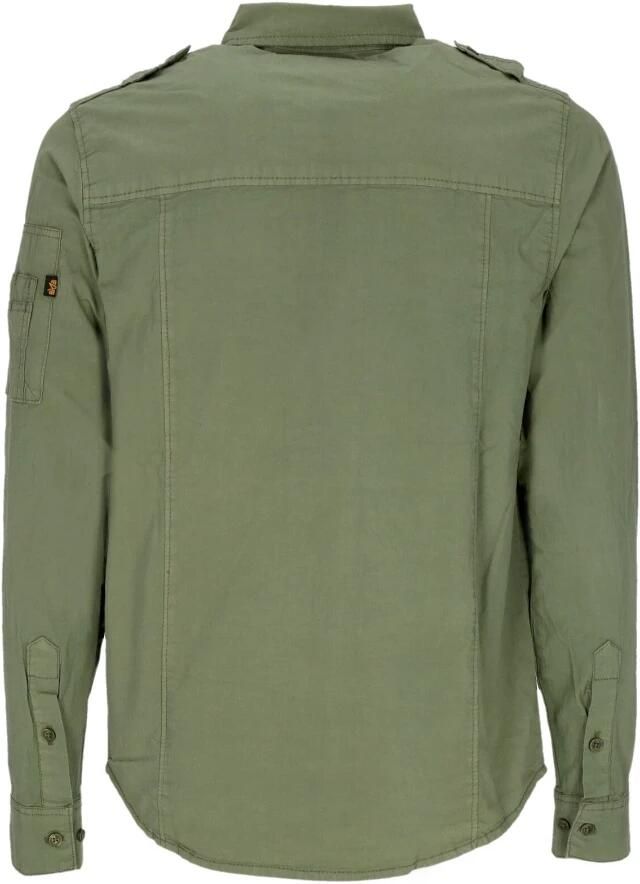 Alpha industries Sage Green Lange Mouwen Shirt Green Heren