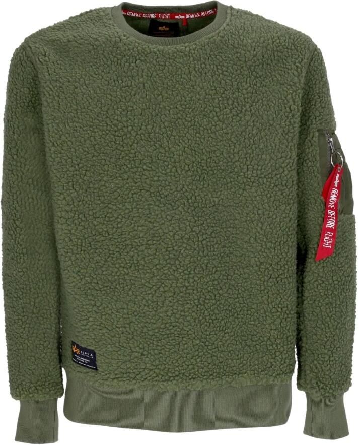 Alpha industries Sherpa Crewneck Sweatshirt Salie Groen Green Heren - Foto 3