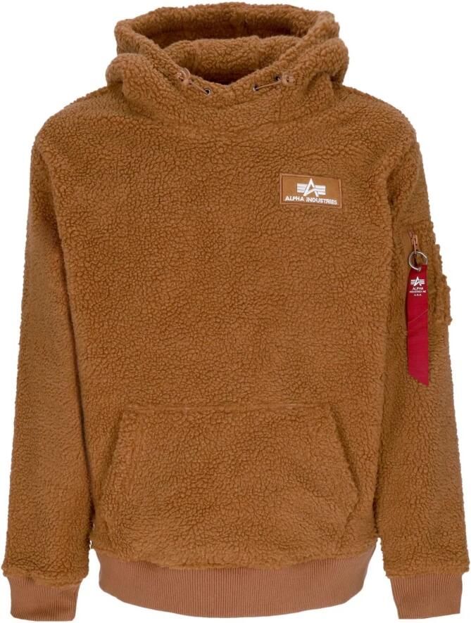 Alpha industries Sherpa Teddy Hoodie Kameel Brown Heren - Foto 3