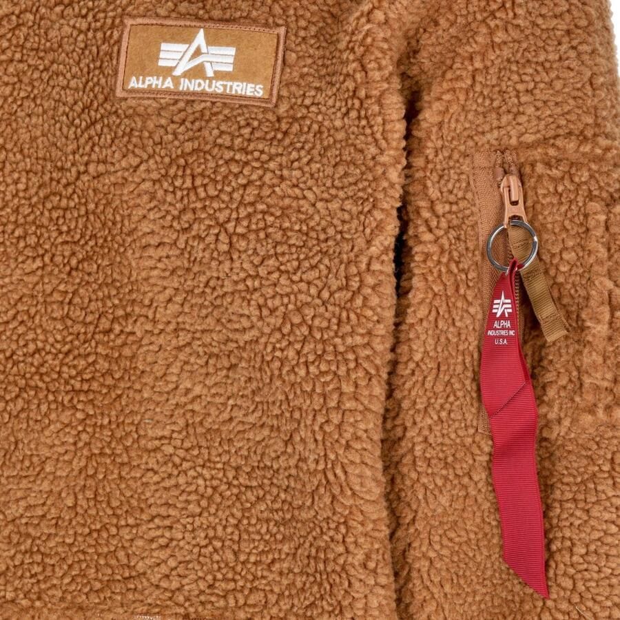 Alpha industries Sherpa Teddy Hoodie Kameel Brown Heren