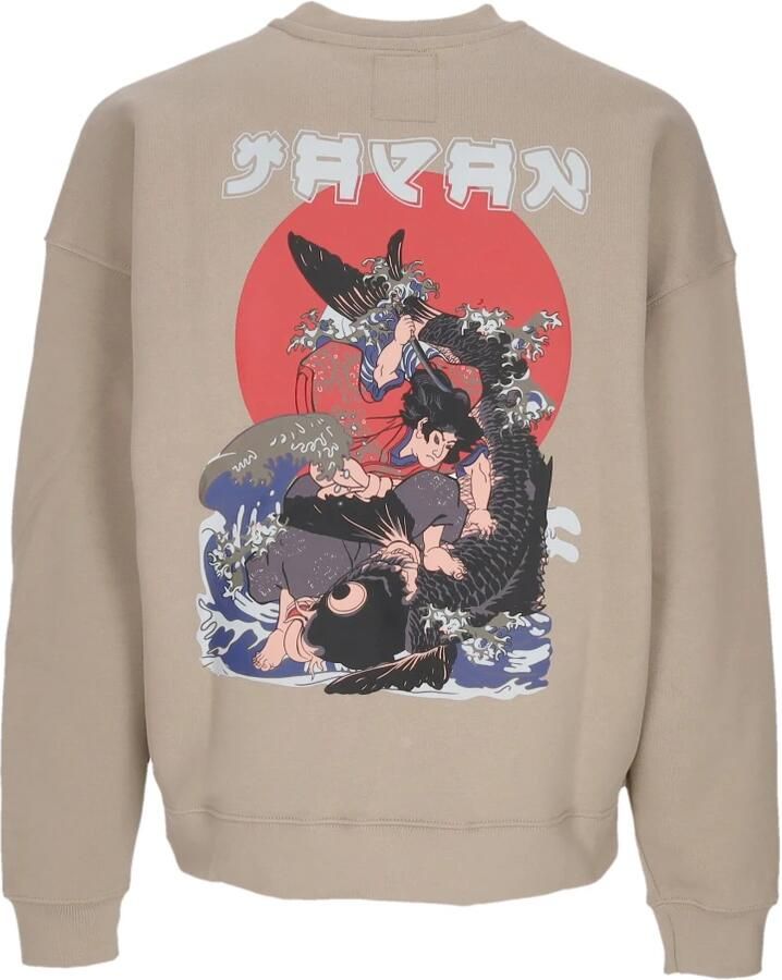 Alpha industries Vintage Japan Wave Warrior Crewneck Sweatshirt Beige Heren
