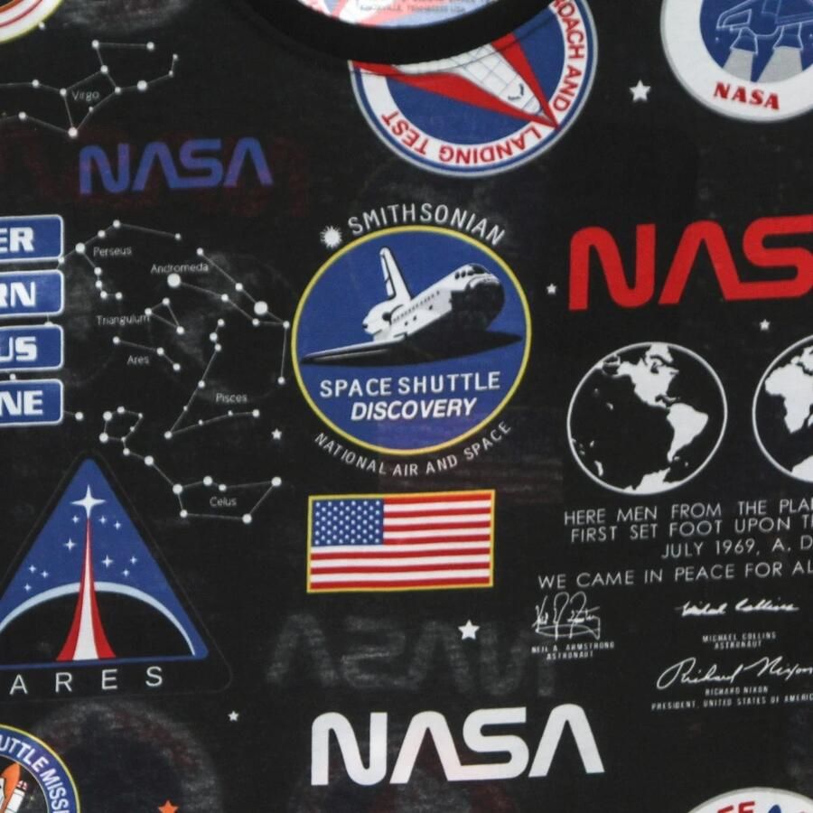 Alpha industries Zwart All Over Print T-shirt Black Heren