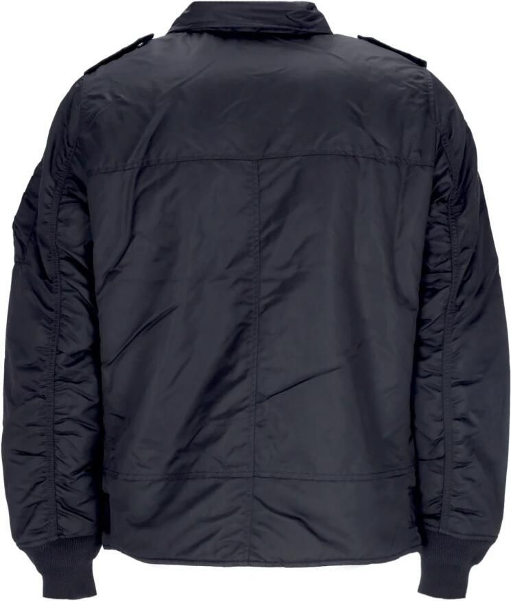 Alpha industries Zwarte Bikerjas met Poussoir Kraag Black Heren - Foto 4