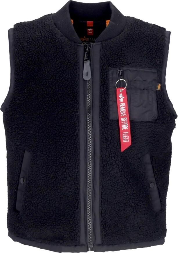 Alpha industries Zwarte Sherpa Mouwloze Ritsvest Black Heren - Foto 4