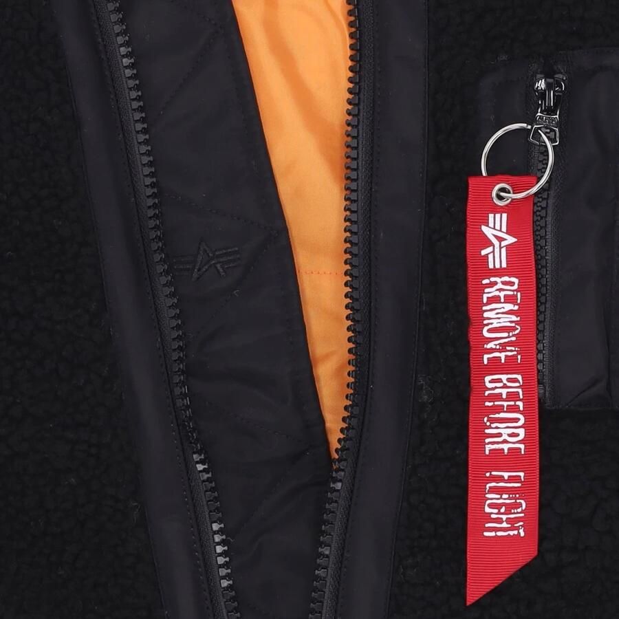 Alpha industries Zwarte Sherpa Mouwloze Ritsvest Black Heren - Foto 2