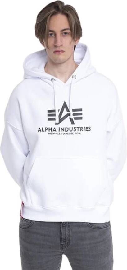 Alpha industries Basic OS Hoody Sweatshirt Wit Heren