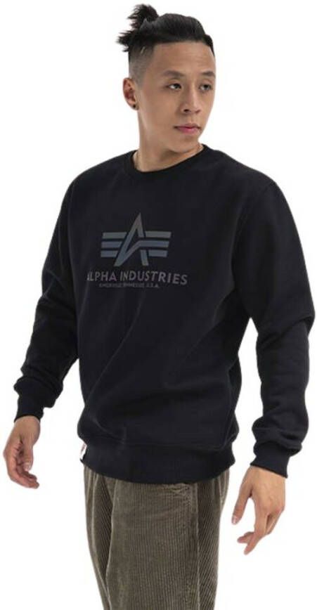 alpha industries Basic Sweater Rainbow Reflective Print 178302Rr 03 Zwart Heren