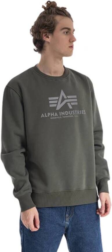 Alpha industries Basic Sweater Reflective Print 178302Rp 142 Groen Heren