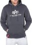Alpha industries Klassieke Heren Hoodie met Verstelbare Capuchon Gray Heren - Thumbnail 3