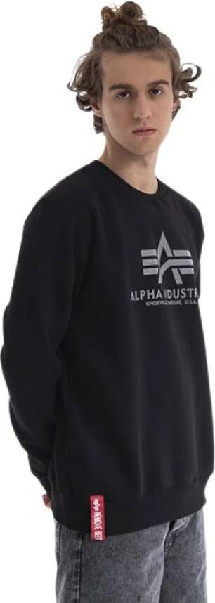 Alpha industries Bluza Basic Sweater Reflective Point 178302Rp Zwart Heren
