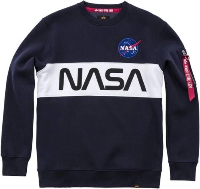 Alpha industries Bluza Space Shuttle Sweater 178308 07 S Blauw Heren