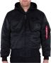 Alpha Industries Bomberjack Men Bomber Jackets MA-1 Zip Hood Back Print - Thumbnail 3