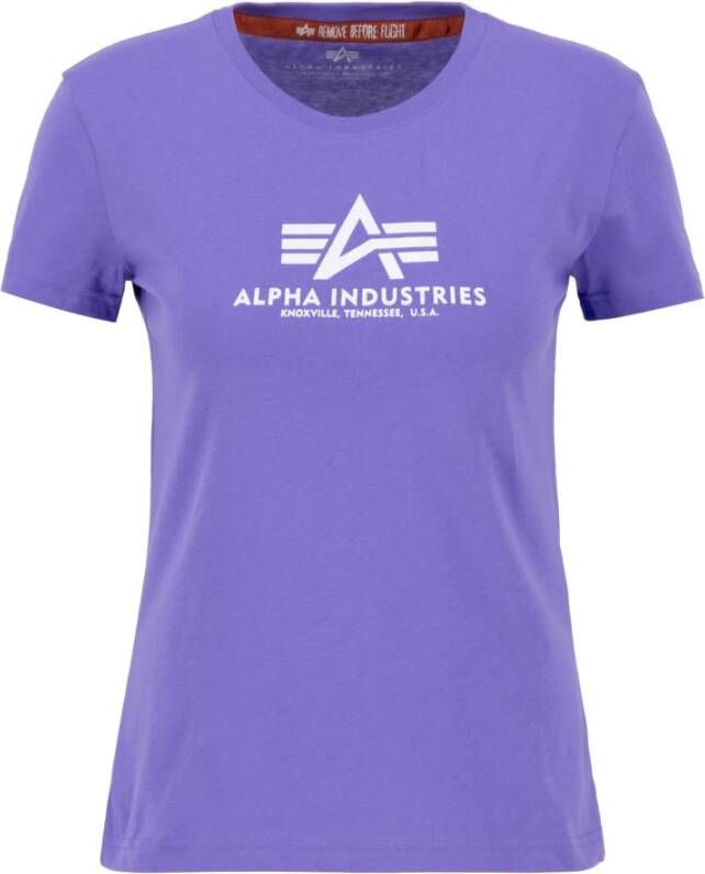 Alpha industries Dames-T-shirt New Basic Paars Dames