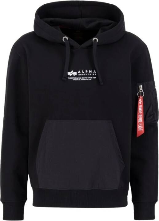 Alpha industries Zwarte Sweaters Stijlvol en Trendy Zwart Heren