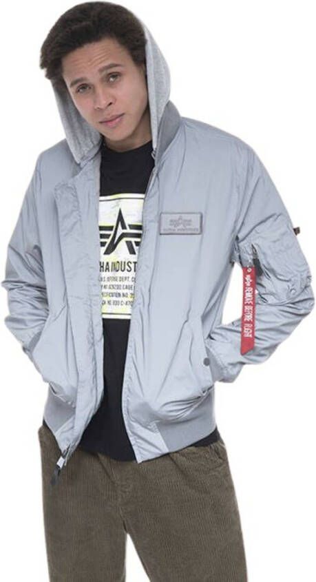 Alpha industries Ma-1 LW Hood Reflective 116107 571 S Jacket Grijs Heren