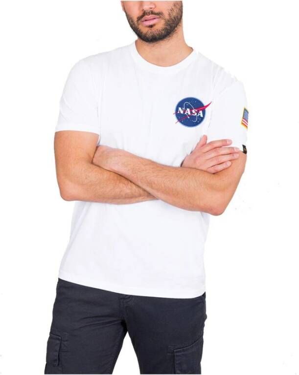alpha industries Space Nasa T-shirt Wit Heren