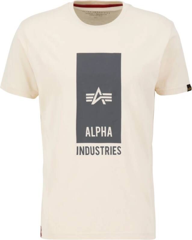 alpha industries T-shirt Block Logo Wit Heren