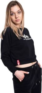 Alpha industries Women Sweatshirt Sweater WMN 128052 03 XS Zwart Dames