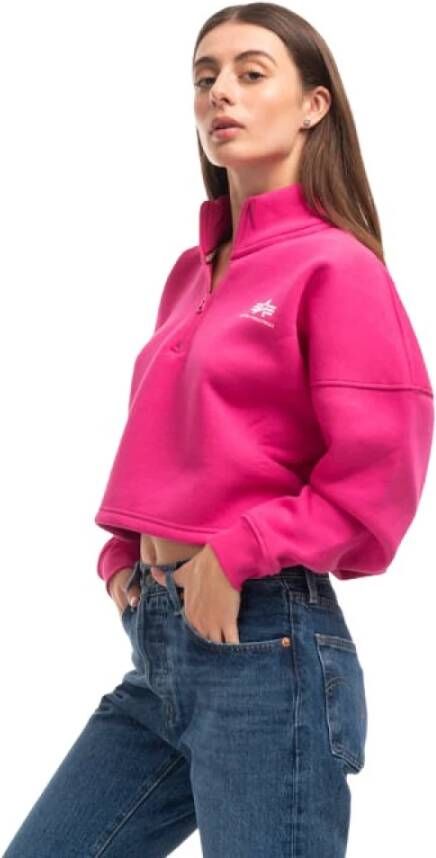 alpha industries Zip sweatshirt Roze Dames