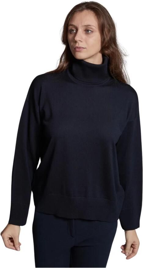Alpha Studio Dames Fietsjersey Lange Mouwen 100% Merinowol Blue Dames