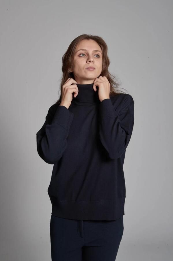 Alpha Studio Dames Fietsjersey Lange Mouwen 100% Merinowol Blue Dames - Foto 2