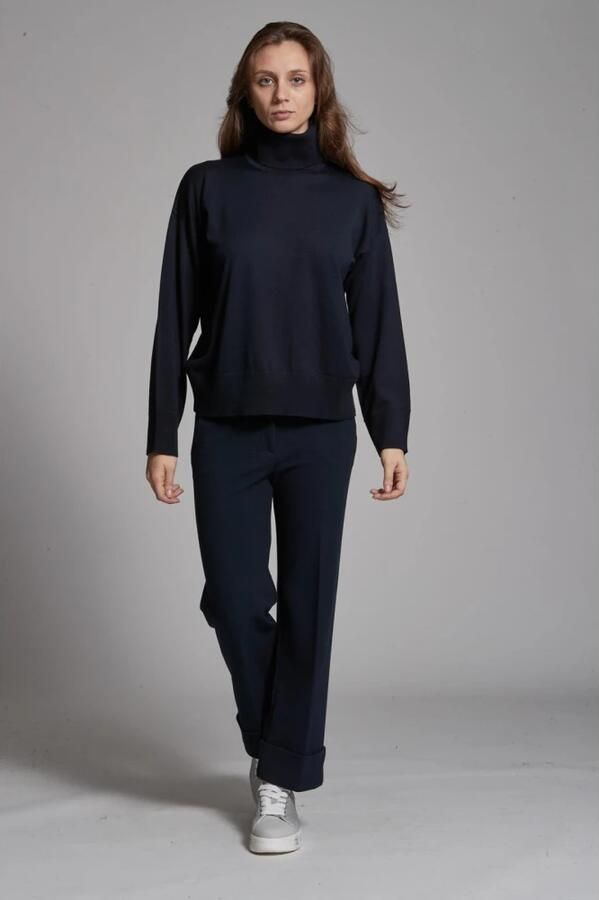 Alpha Studio Dames Fietsjersey Lange Mouwen 100% Merinowol Blue Dames - Foto 3