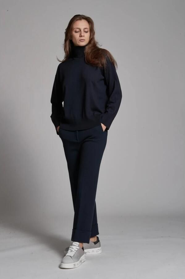 Alpha Studio Dames Fietsjersey Lange Mouwen 100% Merinowol Blue Dames - Foto 4
