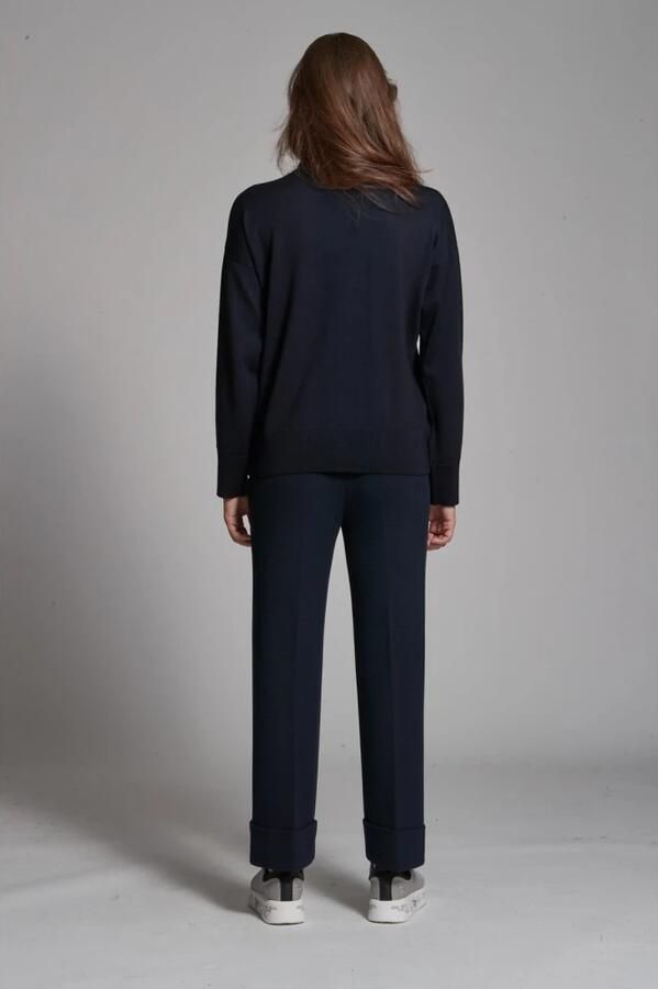 Alpha Studio Dames Fietsjersey Lange Mouwen 100% Merinowol Blue Dames - Foto 5