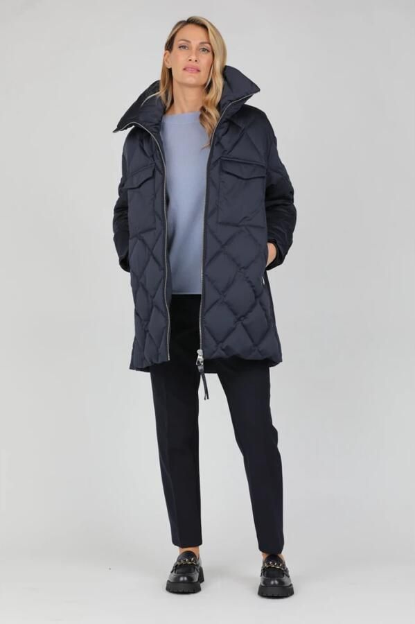 Alpha Studio Top met lange mouwen en boothals Blue Dames - Foto 2
