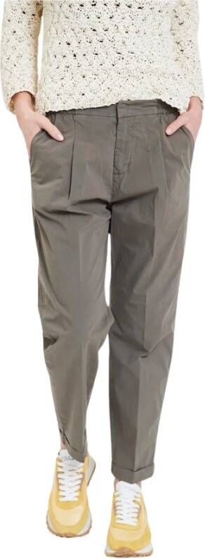 Alpha Studio Geplooide Broek Green Dames
