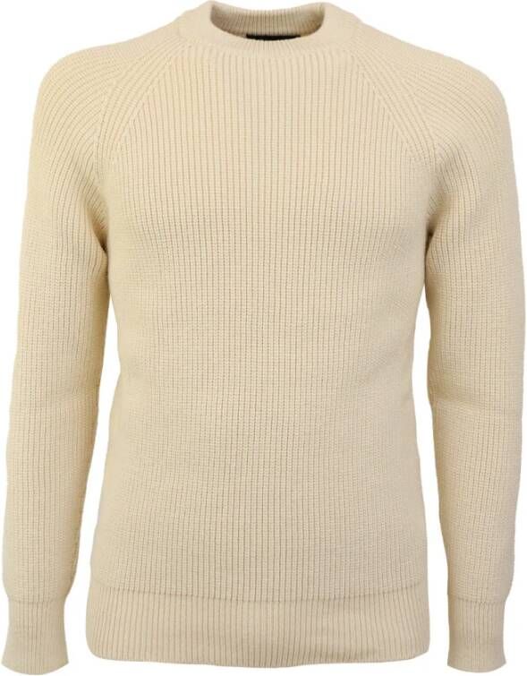 Alpha Studio Ronde hals gekweek Beige Heren