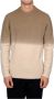 Alpha Studio Beige Alpaca Blend Trui met Ronde Hals Beige Heren - Thumbnail 1