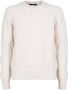 Alpha Studio Beige Merino Wol Trui met Ronde Hals Beige Heren - Thumbnail 1
