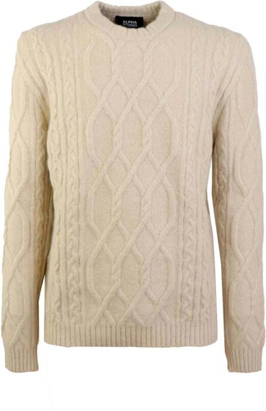 Alpha Studio Sweatshirt Beige Heren