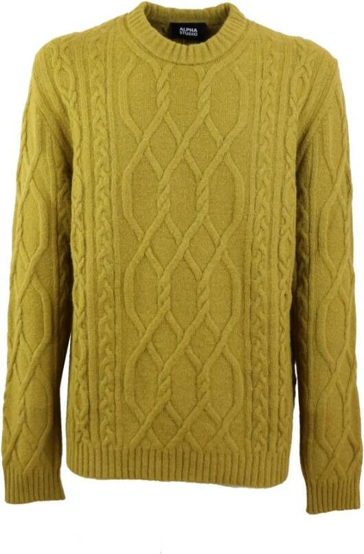 Alpha Studio Sweatshirt Geel Heren