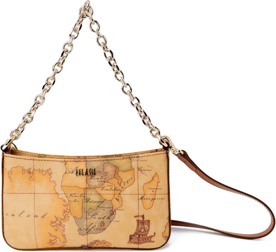 Alviero Martini 1a Classe Katoen Leren Handtas Dames Herfst Winter Collectie Beige Dames - Foto 2