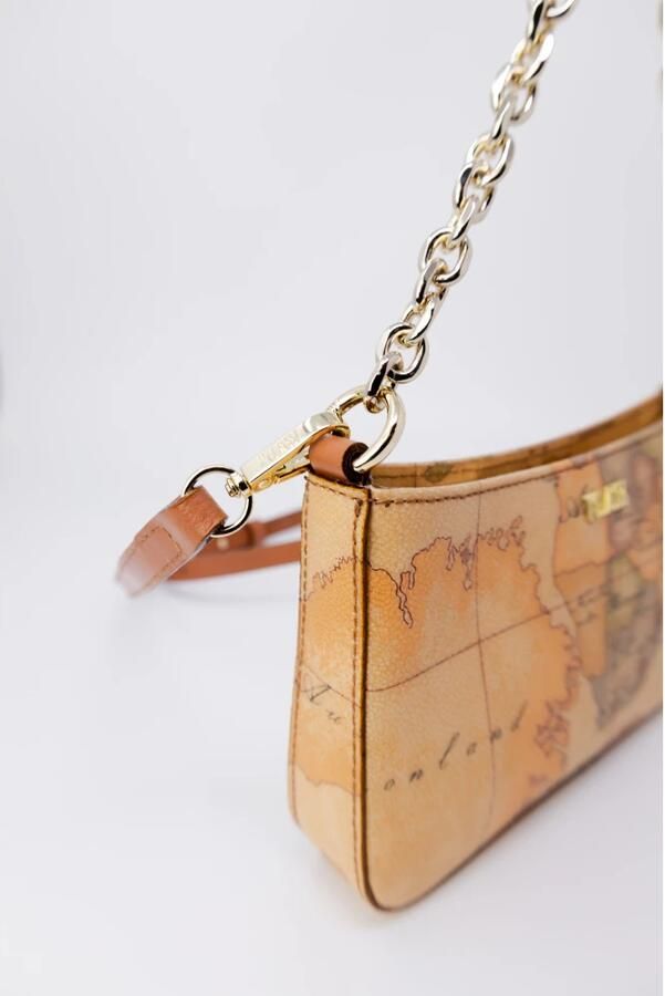 Alviero Martini 1a Classe Katoen Leren Handtas Dames Herfst Winter Collectie Beige Dames - Foto 3