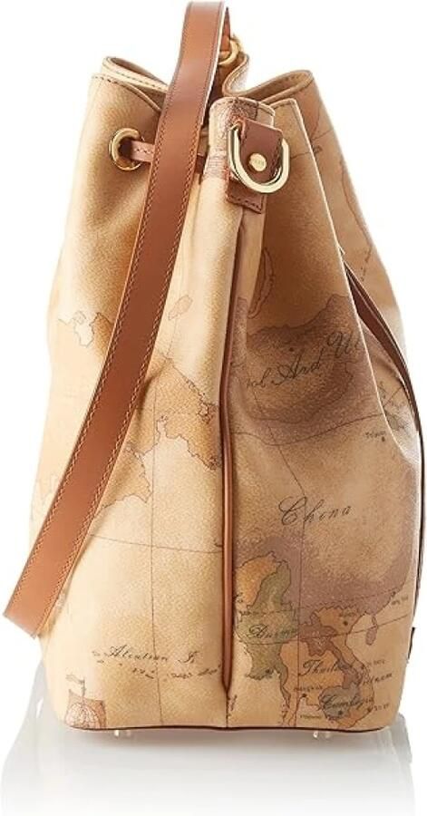 Alviero Martini 1a Classe Beige Bucket Tas met Geo Classic Kaartprint Beige Dames - Foto 10