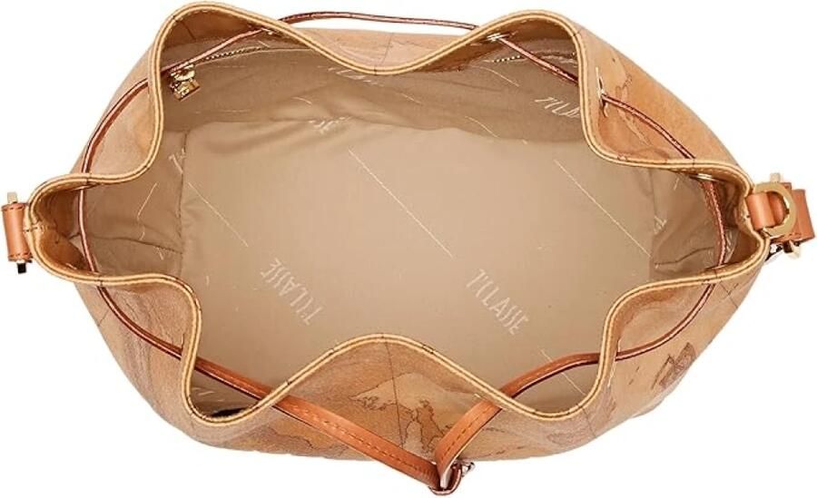 Alviero Martini 1a Classe Beige Bucket Tas met Geo Classic Kaartprint Beige Dames - Foto 8