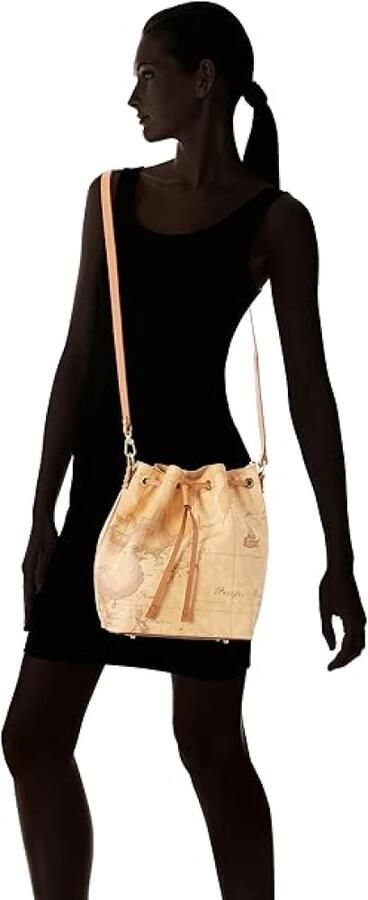 Alviero Martini 1a Classe Beige Bucket Tas met Geo Classic Kaartprint Beige Dames - Foto 11