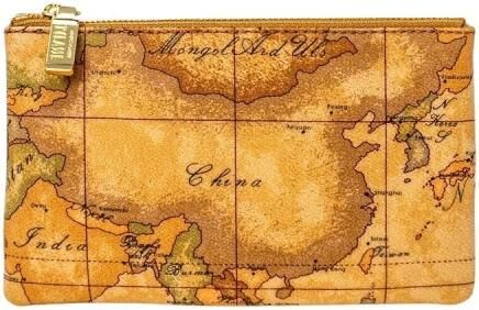 Alviero Martini 1a Classe Beige Leren Rits Clutch Tas Beige Dames - Foto 3