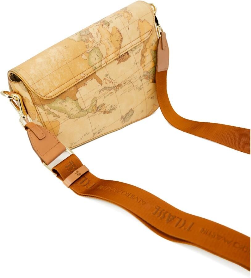 Alviero Martini 1a Classe Stijlvolle leren handtas met afwerking Beige Dames