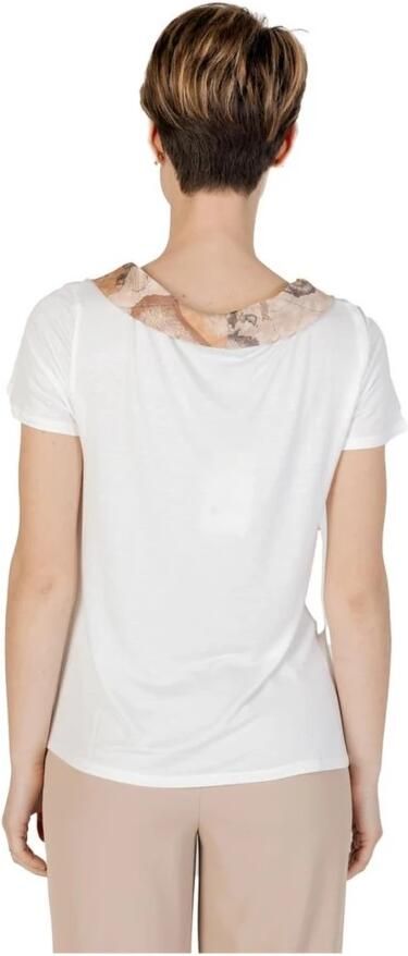 Alviero Martini 1a Classe Beige Viscose Blend T-shirt voor dames White Dames - Foto 3
