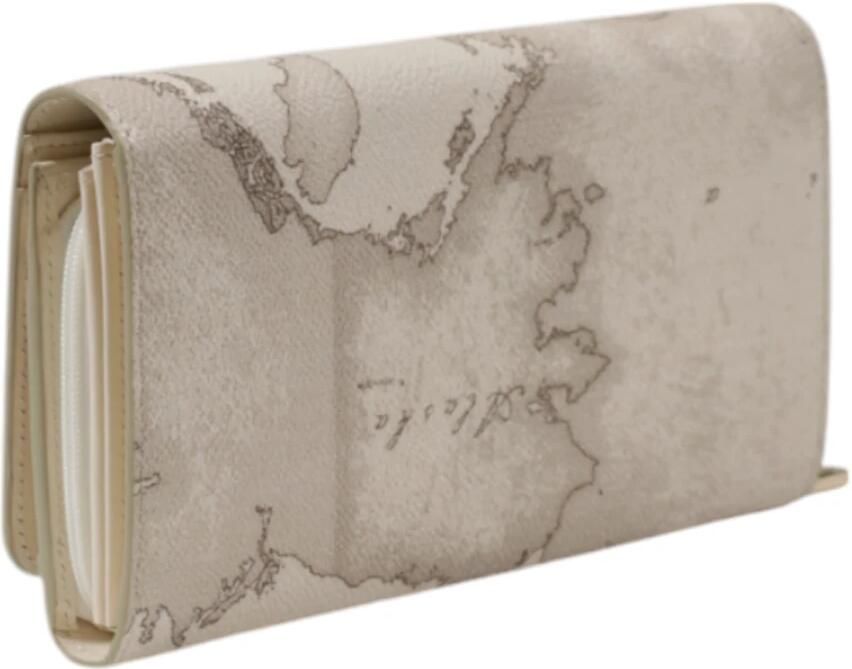 Alviero Martini 1a Classe Bedrukte portemonnee met lederen details Beige Dames - Foto 4